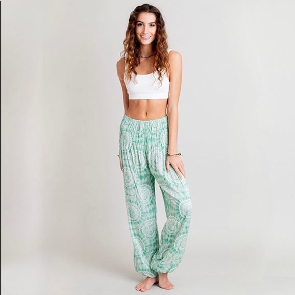 Lotus & Luna Harem Pants in Ocean - Picture 3 of 17